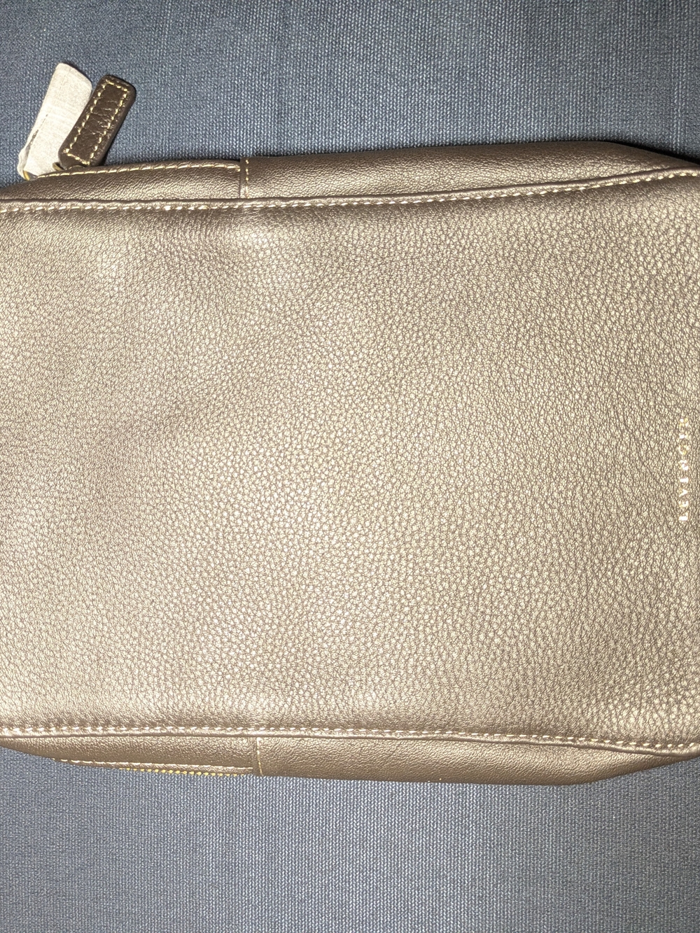 Levenger Brown Leather 1/2 Zip Pull Pouch